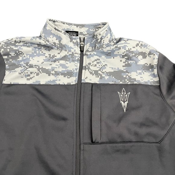 Colosseum Charcoal ASU Sun Devils OHT Full Zip Jacket, Size M - Picture 2 of 7